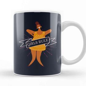 Baskı Dükkanı Girl Power Girls Rule Banner Kupa Bardak