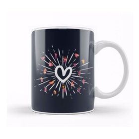 Baskı Dükkanı Girl Power Love Heart Kupa Bardak