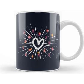 Baskı Dükkanı Girl Power Love Heart Kupa Bardak
