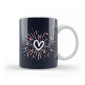 Baskı Dükkanı Girl Power Love Heart Kupa Bardak