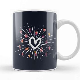 Baskı Dükkanı Girl Power Love Heart Kupa Bardak