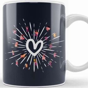 Baskı Dükkanı Girl Power Love Heart Kupa Bardak
