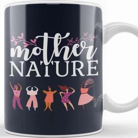 Baskı Dükkanı Girl Power Mother Nature Kupa Bardak
