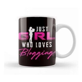 Baskı Dükkanı Girl Who Loves Blogging Blogger Author Writer Travel Vlogger Kupa Bardak