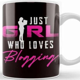 Baskı Dükkanı Girl Who Loves Blogging Blogger Author Writer Travel Vlogger Kupa Bardak