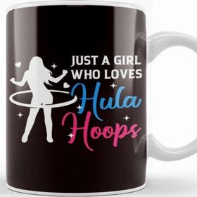 Baskı Dükkanı Girl Who Loves Hula Hoop Hula Hooper Hooping Fitness Sports Baskılı Kupa