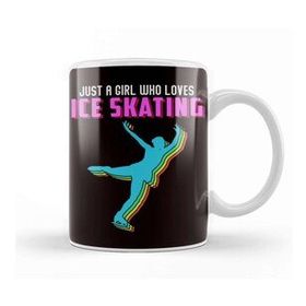 Baskı Dükkanı Girl Who Loves Ice Skating Winter Sports Figure Skater Skate Kupa Bardak