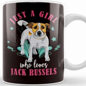 Baskı Dükkanı Girl Who Loves Jack Russel Terrier Dog Puppy Pet Kupa Bardak