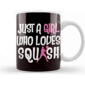 Baskı Dükkanı Girl Who Loves Squash Player Match Indoor Tennis Court Coach Kupa Bardak