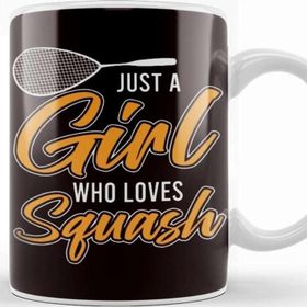 Baskı Dükkanı Girl Who Loves Squash Player Match Indoor Tennis Court Coach Kupa Bardak