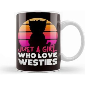 Baskı Dükkanı Girl Who Loves Westie Dog Breed West Highland Terrier Owner Kupa Bardak