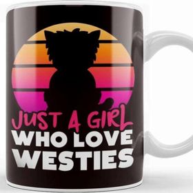 Baskı Dükkanı Girl Who Loves Westie Dog Breed West Highland Terrier Owner Kupa Bardak