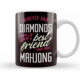 Baskı Dükkanı Girls Friends Best Mahjong Tiles Mah-Jongg Player Solitaire Kupa Bardak
