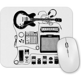 Baskı Dükkanı Gitar Amfi Gitarist Pedal Kedi Mouse Pad