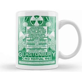 Baskı Dükkanı Glastonbury Festival 1982 Poster Kupa Bardak