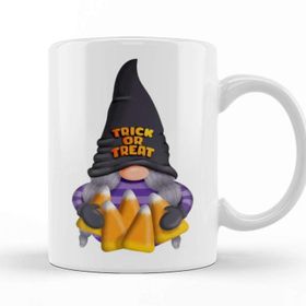 Baskı Dükkanı Gnome With Candy Corn - Trick Or Treat Kupa Bardak