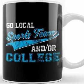 Baskı Dükkanı Go Local Sports Team And Or College Distressed Kupa Bardak