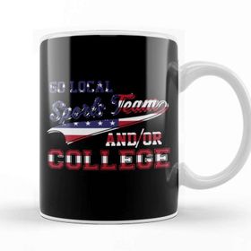 Baskı Dükkanı Go Local Sports Team Or College Usa Flag Patriotic Kupa Bardak