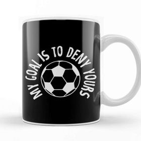 Baskı Dükkanı Goalkeeper My Goal Is To Deny Yours Soccer Ball Kupa Bardak