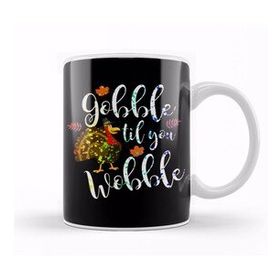 Baskı Dükkanı Gobble Til You Wobble Thanksgiving Paint Splatter Kupa Bardak