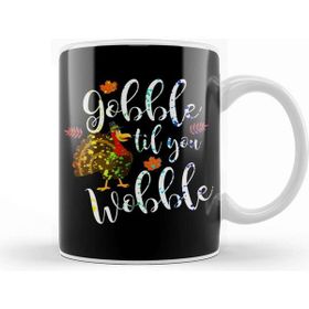 Baskı Dükkanı Gobble Til You Wobble Thanksgiving Paint Splatter Kupa Bardak