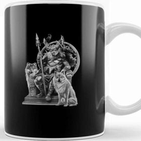 Baskı Dükkanı God Odin Norse Mythology Viking Paganism Medieval History Kupa Bardak