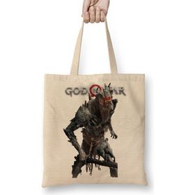 Baskı Dükkanı God Of War 4 Bez Uzun Saplı Krem Rengi Çanta