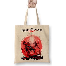 Baskı Dükkanı God Of War Bez Uzun Saplı Krem Rengi Çanta