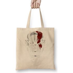 Baskı Dükkanı God Of War Kratos Bez Uzun Saplı Krem Rengi Çanta