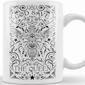 Baskı Dükkanı God Save The Queen Bee Kupa Bardak