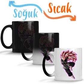 Baskı Dükkanı Goku Black Ss3 Rose Sihirli Porselen Kupa