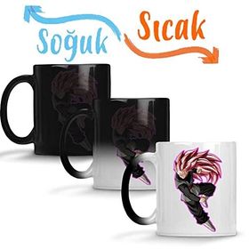 Baskı Dükkanı Goku Black Ss3 Rose Sihirli Porselen Kupa