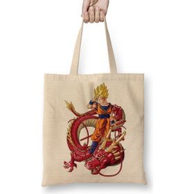Baskı Dükkanı Goku Dragon Red Bayan Günlük Çanta