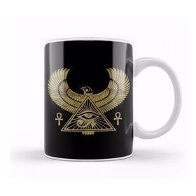 Baskı Dükkanı Golden Egyptian Eye Of Horus Wadjet Kupa