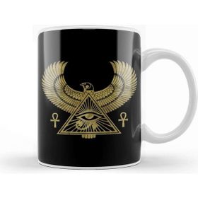 Baskı Dükkanı Golden Egyptian Eye Of Horus Wadjet Kupa