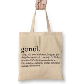 Baskı Dükkanı Gönül Kelime Bayan Günlük Çanta