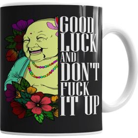 Baskı Dükkanı Good Luck and Dont F it Up Sihirli Porselen Kupa