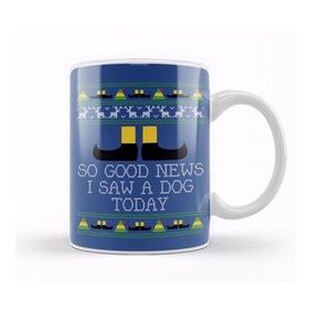 Baskı Dükkanı Good News Elf Quote Christmas Knit Kupa