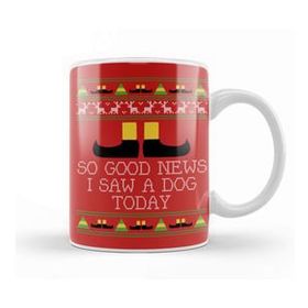 Baskı Dükkanı Good News Elf Quote Christmas Knit Kupa
