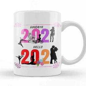 Baskı Dükkanı Goodbye 2021 Hello 2022 Kupa