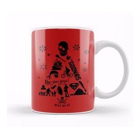 Baskı Dükkanı Goonies Christmas Tree Silhouette Kupa
