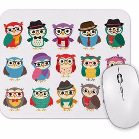 Baskı Dükkanı Gozlüklü Baykuşlar Mouse Pad