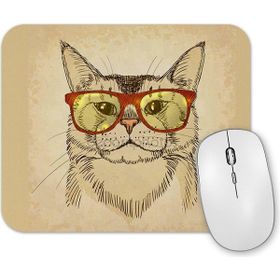 Baskı Dükkanı Gözlüklü Kedi Cats Mouse Pad