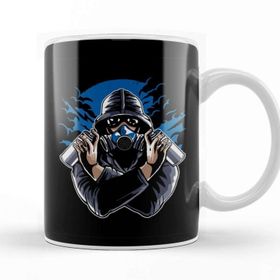 Baskı Dükkanı Graffiti Gas Mask Kupa