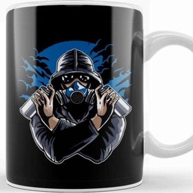 Baskı Dükkanı Graffiti Gas Mask Kupa