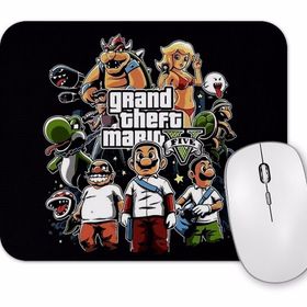 Baskı Dükkanı Grand Theft Mario Mouse Pad