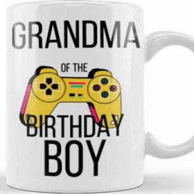 Baskı Dükkanı Grandma of The Birthday Boy Matching Video Game Birthday Kupa