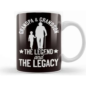 Baskı Dükkanı Grandpa Grandson Granddad Grandfather Father´s Day Daddy Kupa