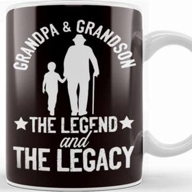 Baskı Dükkanı Grandpa Grandson Granddad Grandfather Father´s Day Daddy Kupa