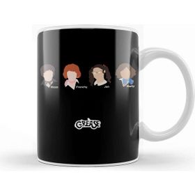 Baskı Dükkanı Grease Pink Ladies Movie Silhouette Kupa